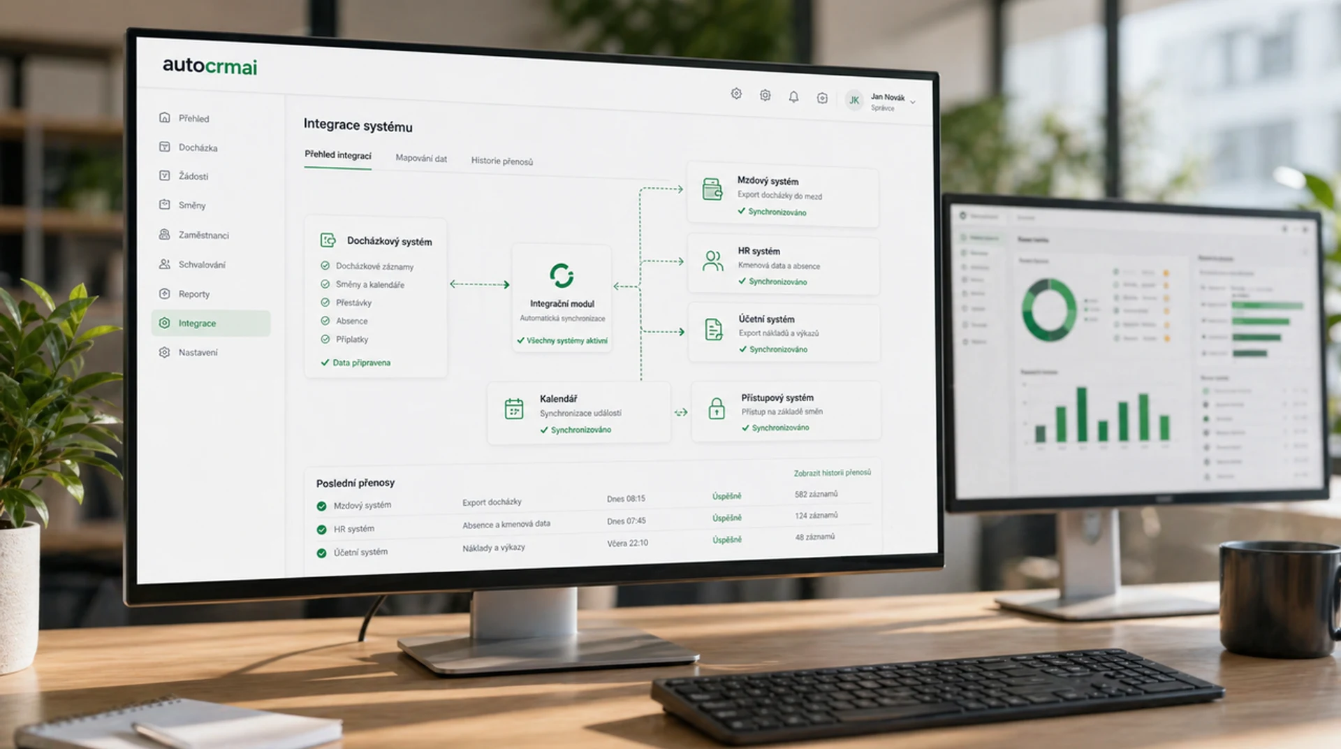 AutoCRM dochazkovy system - integrace