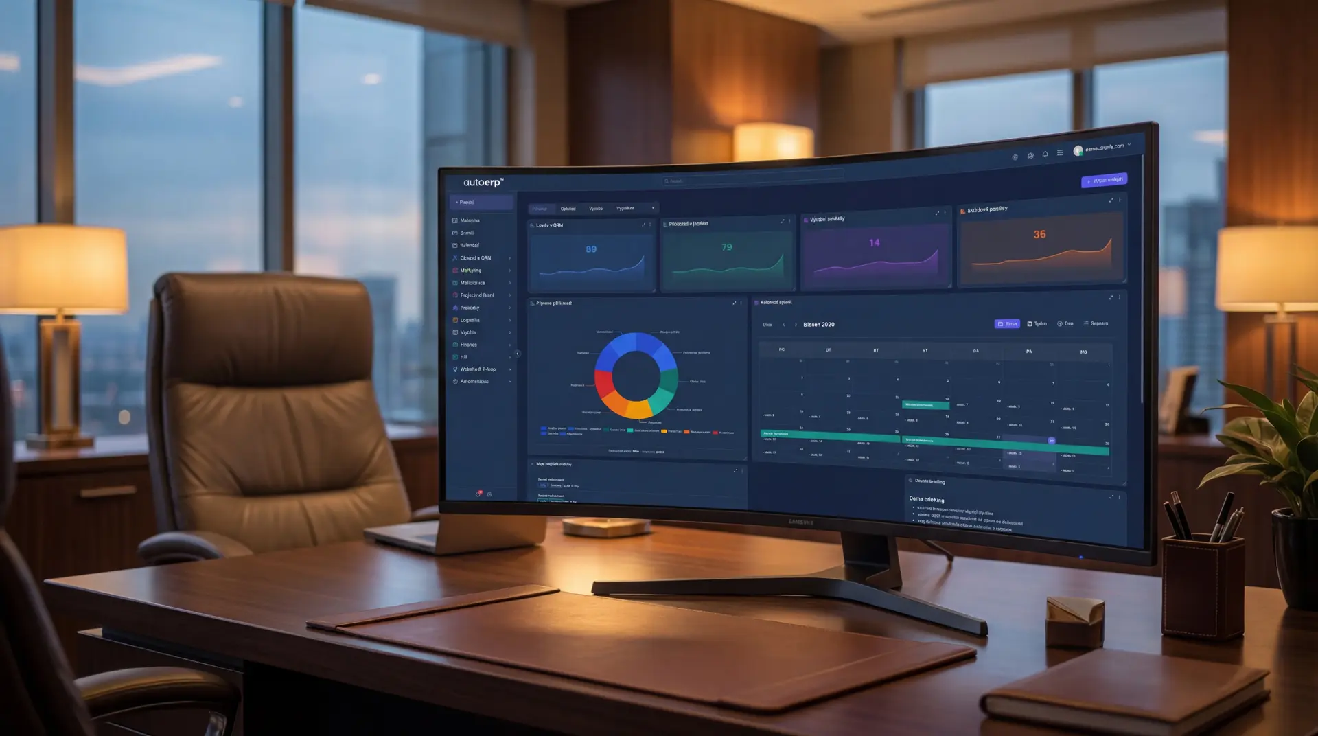 AutoCRM - ERP systém dashboard