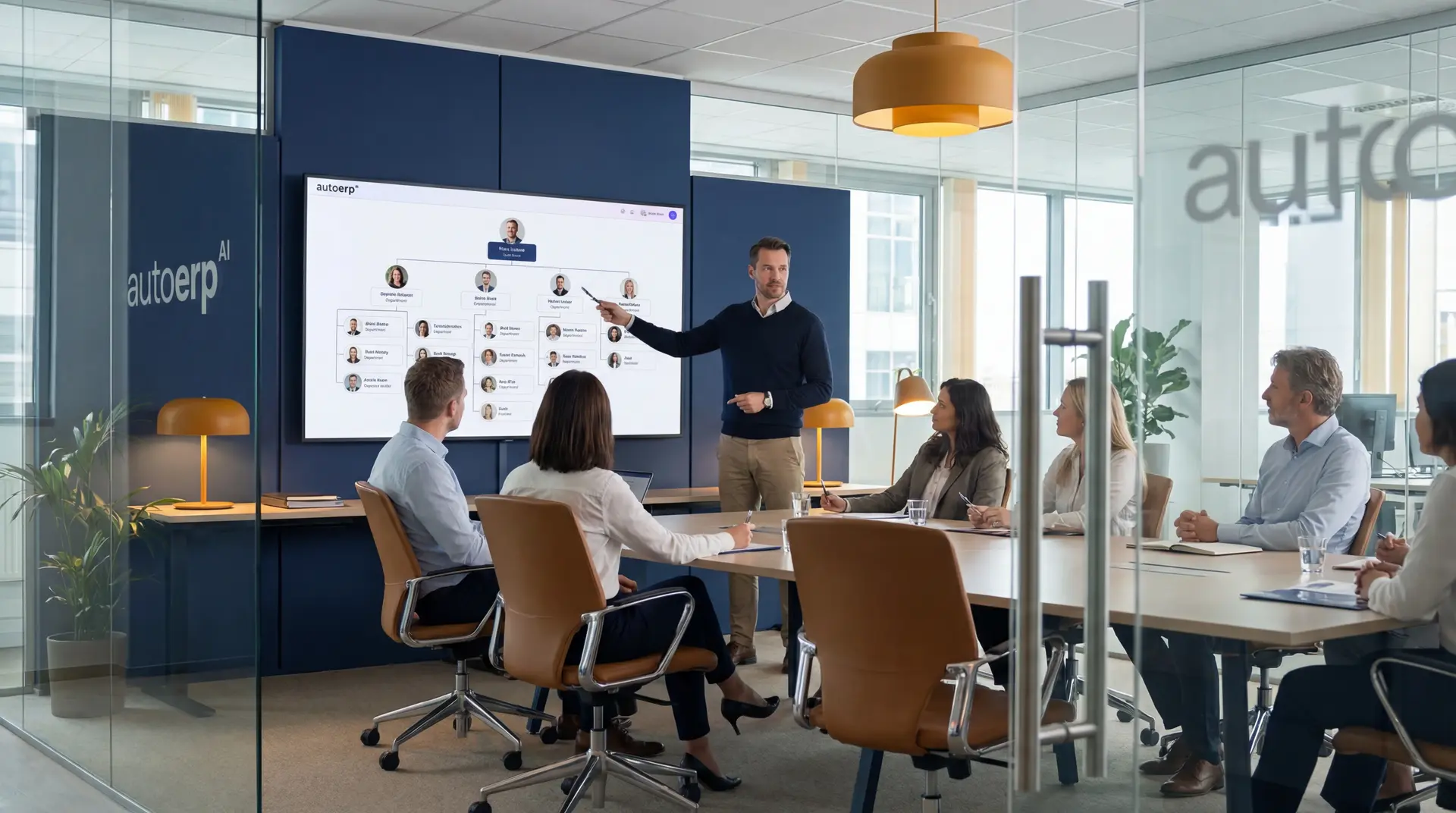 AutoCRM přehled zaměstnanců - organizační struktura firmy