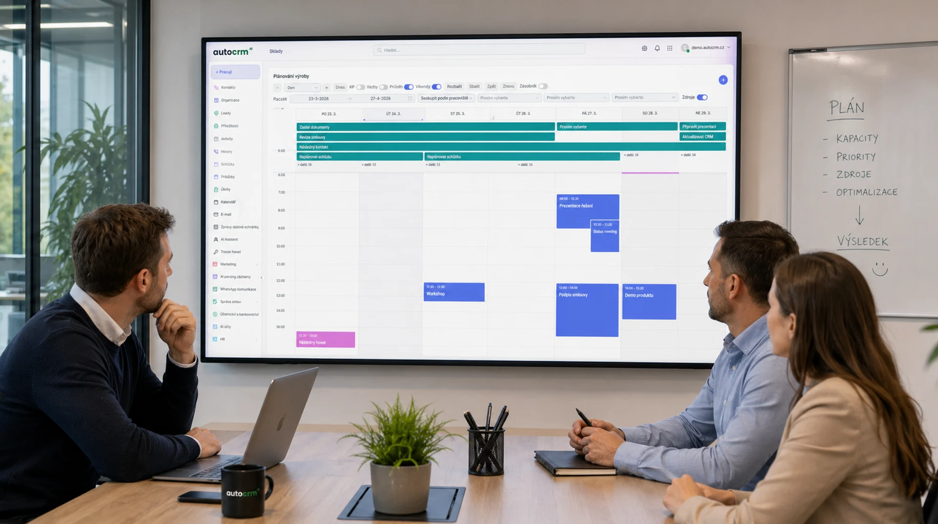 AutoCRM projektove rizeni - Gantt diagram a dashboard projektu