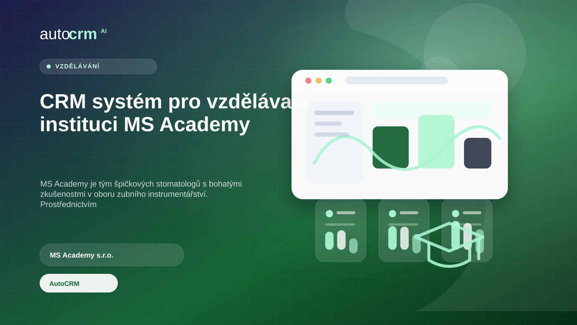 CRM systém pro vzdělávací instituci MS Academy